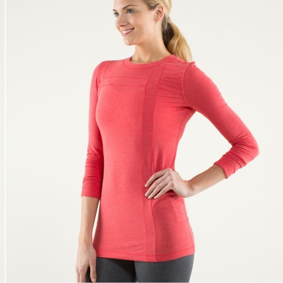 lululemon Promenade Long Sleeve Love Red Sz 12 - Picture 13 of 13
